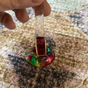 Red rectangular ring.